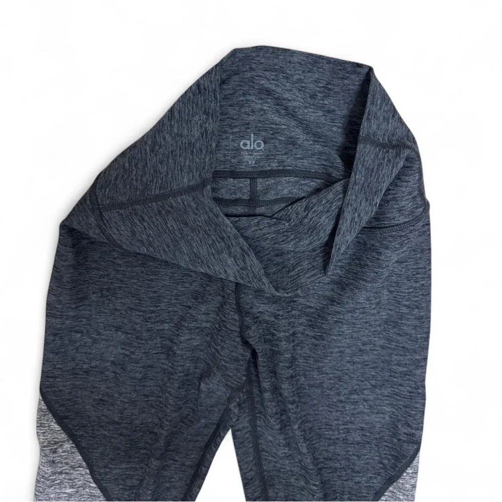 Alo Yoga Colorblock Leggings – Charcoal/Gray/Black – Size XS‎